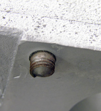 Broken off Stud. Stuck due to corrosion.