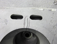 Large Crack from Combustion Chamber to Water Passage